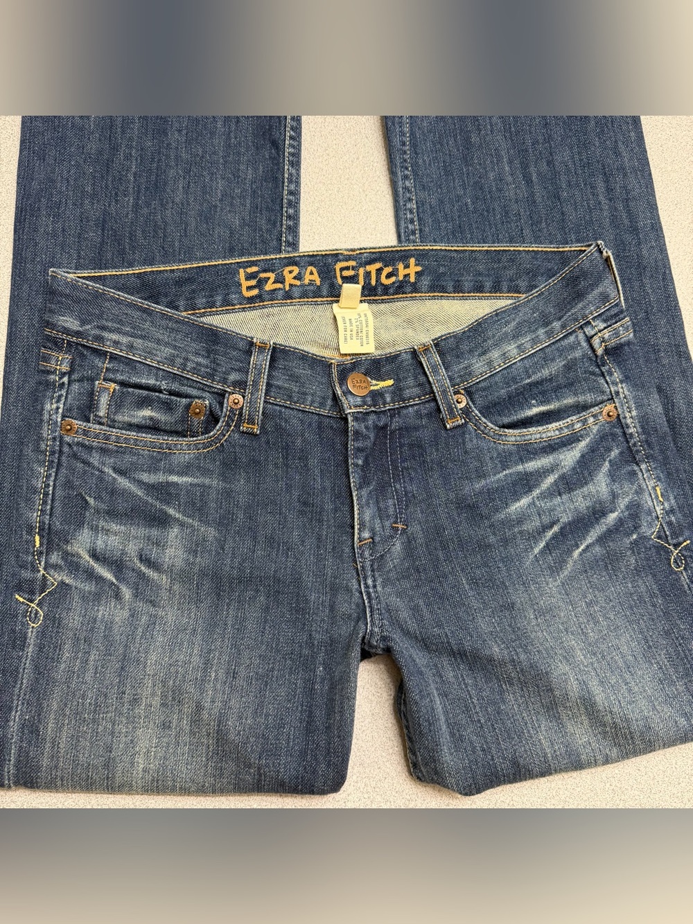 Vintage Y2K Ezra Fitch by Abercrombie & Fitch 2000s Denim Capri Jeans - Picture 2 of 8